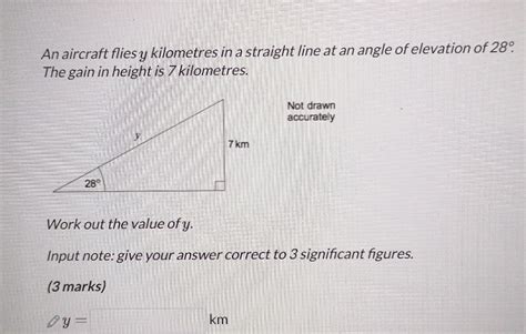 Solved An Aircraft Flies Y Kilometres In A Straight Line At An Angle