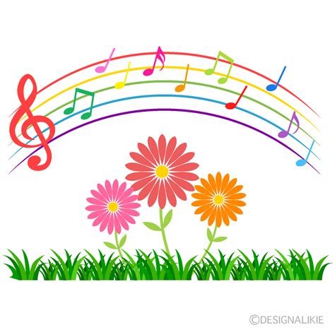 Flowers And Music Tone Clip Art Free Png Imageillustoon