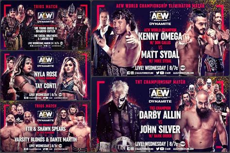 Card For Tonights Aew Dynamite R Aewofficial