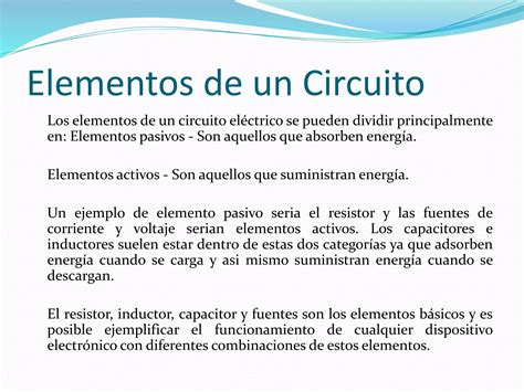 Elementos De Un Circuito PPT