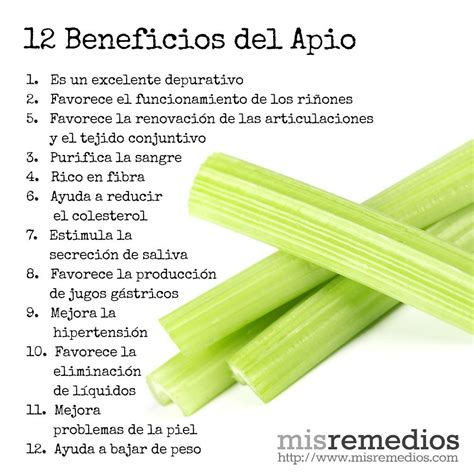 12 Estupendos Beneficios Del Apio Recetas Para La Salud Frutas Y