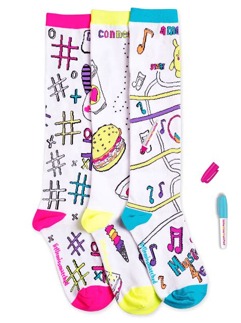 Amazing Mazes Colorize Knee High Socks Little Miss Matched