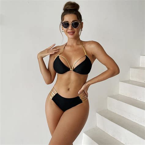 Bikini Con Push Up Para Mujer Traje De Ba O De Dos Piezas Con Forma