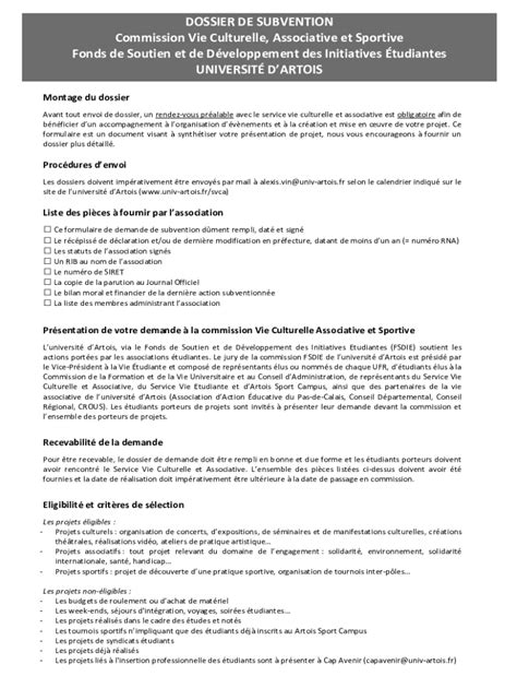 Remplissable En Ligne Dveloppement De La Vie Associative Et Des