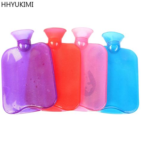 HHYUKIMI PcsHigh Density Thick PVC Transparent Water Filled Rubber Hot Water Bottle Explosion