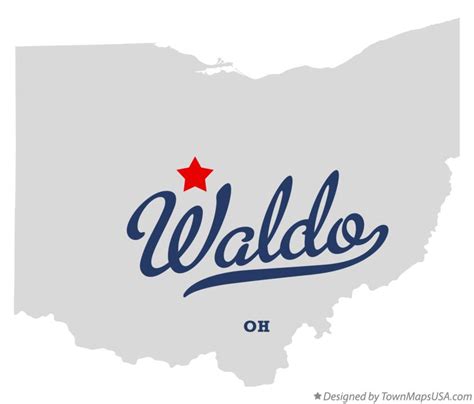 Map of Waldo, OH, Ohio