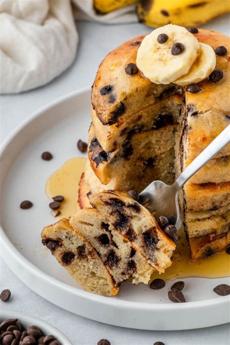 Easy Air Fryer Pancakes Banana Chocolate Chip