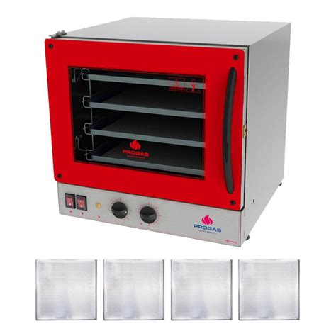 Kit Forno Turbo Elétrico Fast Oven Prp 004 220v Vermelho 4