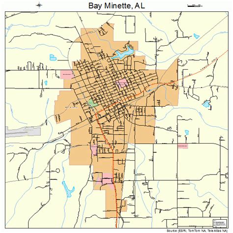 Bay Minette Alabama Street Map 0104660