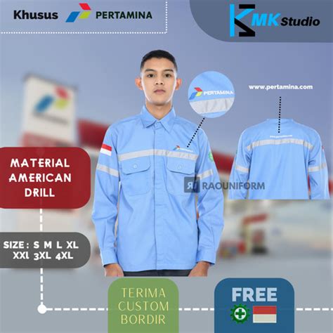 Promo Atasan Baju Seragam Pertamina Wearpack Pertamina Kemeja Karyawan