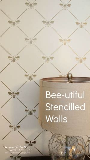 Bee Utiful Stencilled Wall Jamie Lundstrom