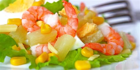 Receta Ensalada de gambas y piña sencilla Cocina rico