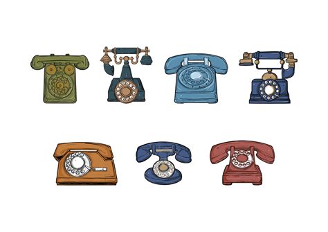 Hand Drawn Old Telephone Illustration Graphic By Dre Studico Creative