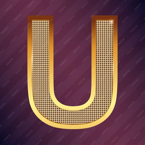 Premium Vector Gold Letter U Vector Font Type For Logo Or Icon