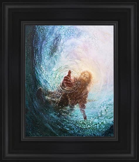 "The Hand of God" by Yongsung Kim features Jesus reach out to save Peter | Artwork, Christian ...