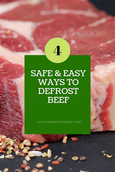 How To Thaw Beef Best Ways To Defrost Meat Fast Safe Clover