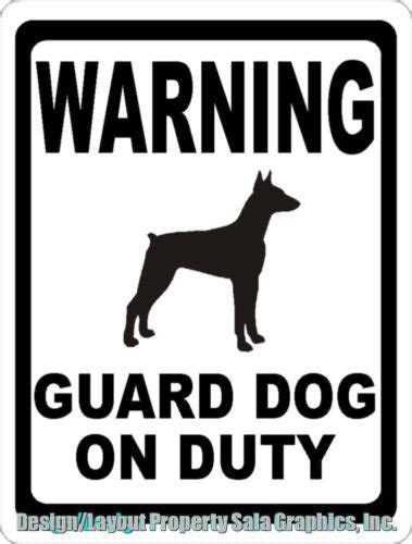 Warning Guard Dog On Duty Sign Signs By Salagraphics