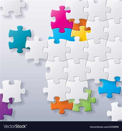 Abstract Concept Puzzles Background Royalty Free Vector