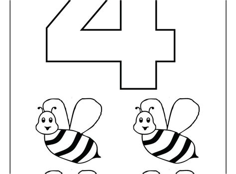 Number 4 Coloring Page at GetColorings.com | Free printable colorings ...