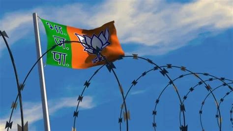 Indian Bharatiya Janata Party Flag Wavin Stock Video Pond5