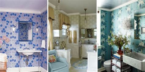 15 Bathroom Wallpaper Ideas Wall Coverings For Bathrooms Elle Decor