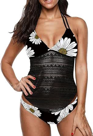 Amazon Bikinx Swimsuits For Women Tankini Set Tummy Control Halter Bikini Top Plus Size