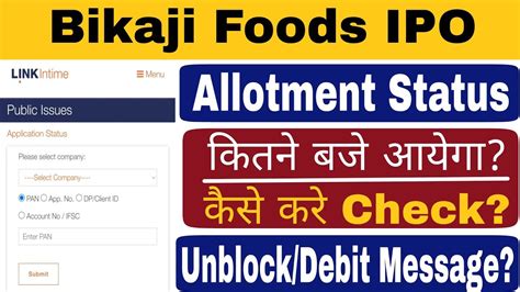 Bikaji Foods Ipo Allotment Status And Current Gmp Greenstocks Youtube