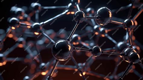 Premium Photo | The idea of a carbon structure several molecules ...