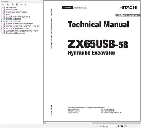 Hitachi Hydraulic Excavator Zx Usb B Technical Manual Auto Repair