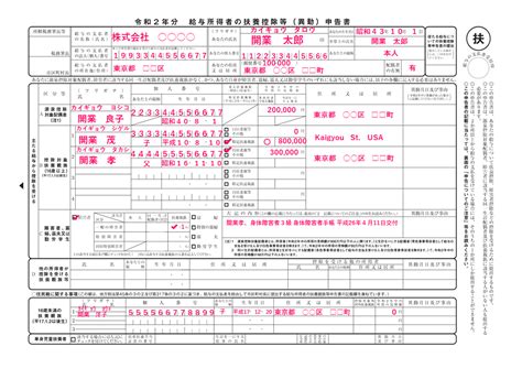 【令和2年保存版】記載例からわかる扶養控除申告書の書き方 開業オンライン