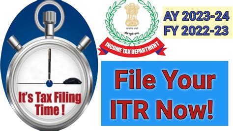 Income Tax Return Filing AY 2023 24 How To File ITR 1 And ITR 4 AY