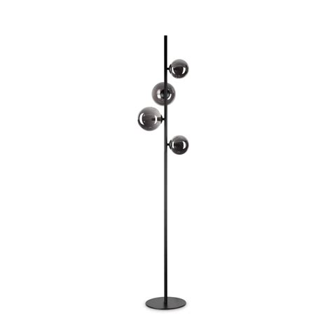 Lampadar Modern Metalic Abajururi Din Sticla Perlage PT4 Negru