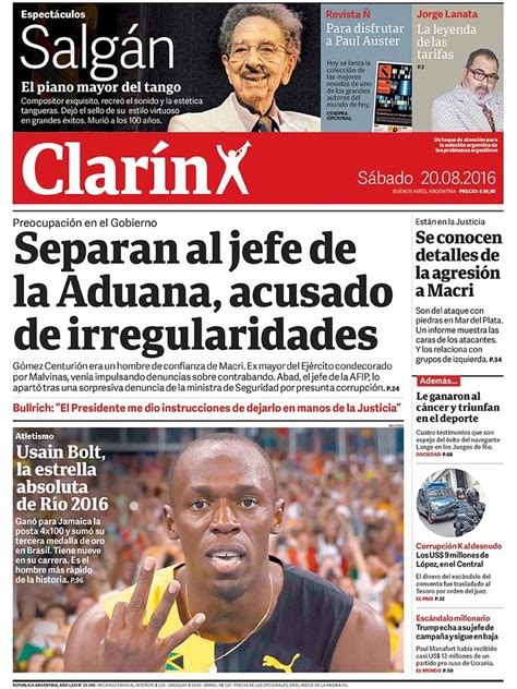 Clarín Argentina Sábado 20 De Agosto De 2016 Infobae