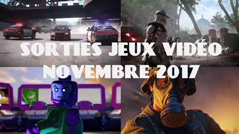 Les Sorties Jeux Video Novembre Youtube