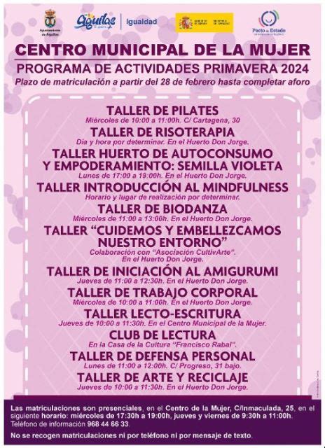 Talleres Del Centro Municipal De La Mujer Web Oficial Turismo Regi N