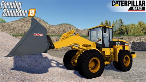 Farming Simulator 19 CATERPILLAR 966G Wheel Loader Working In A Stone