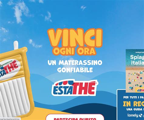 Concorso CON ESTATHE VINCI UN MATERASSINO GONFIABILE 2023 Premi E