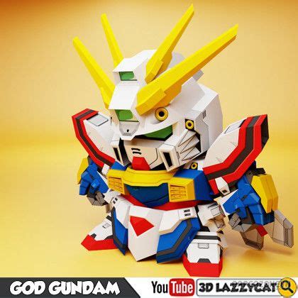 God Gundam Papercraft Ver 3D LazzyCat In 2024 Gundam Papercraft