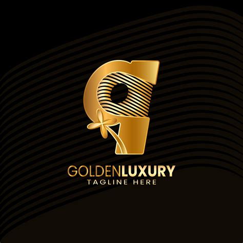 Letter Q Luxury Decorative Alphabetic Golden Flower Luxury Logo Pro