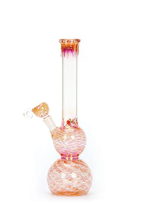 Classic Tower Glass Water Bong 24k Gold Plated - My-Burn.com