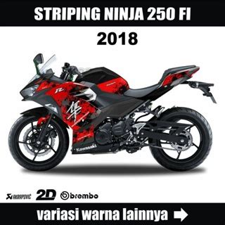 Striping Ninja 250 Fi 2018 Kanji Hayabusa Motorcycle Sticker Kawasaki