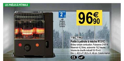 Offre Poêle à Pétrole à Mèche R131c Tectro chez Tridome