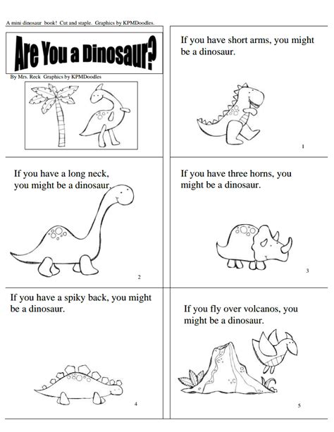 Printable Dinosaur Books Preschool