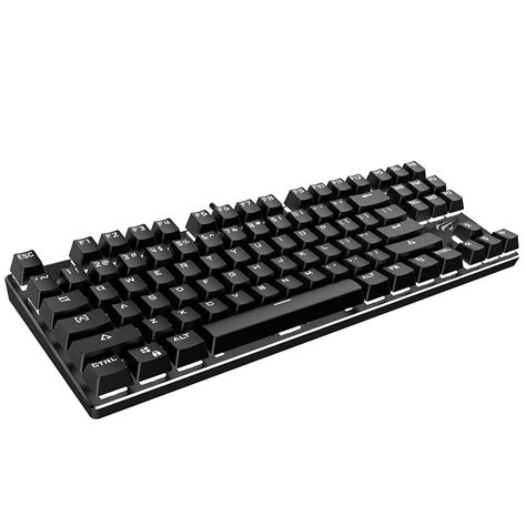 Teclado Gamer Havit Kb L Mec Nico Switch Blue Led Abnt Preto Kase