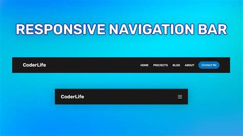 How To Create Responsive Navigation Bar Using Html Css And Js Youtube