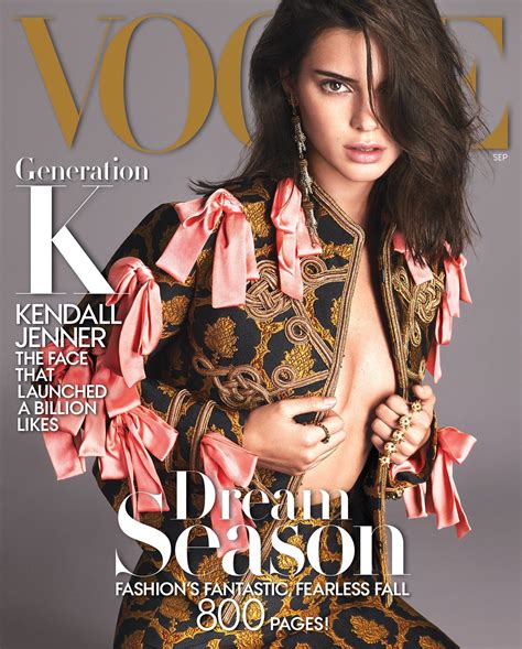 Kendall Jenner covers Vogue September 2016 issue (wears Gucci ...