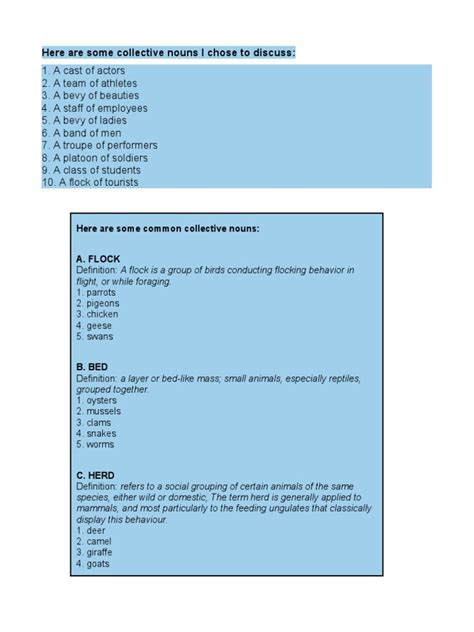 Collective Nouns | PDF