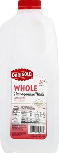 Amazon DARIGOLD Whole Milk Half Gallon 64 FZ Grocery Gourmet Food