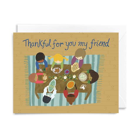 Thankful Friendsgiving Greeting Card – Graphic-Poetry Stationery Shop