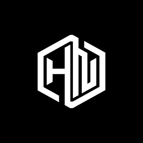 diseño del logotipo de la letra hn en la ilustración. logotipo ... 